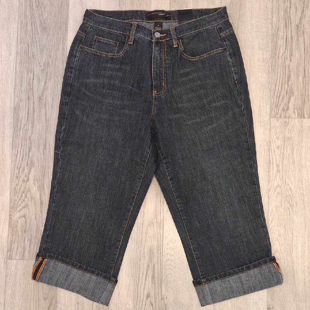 Venezia Dark Blue Denim Capris
